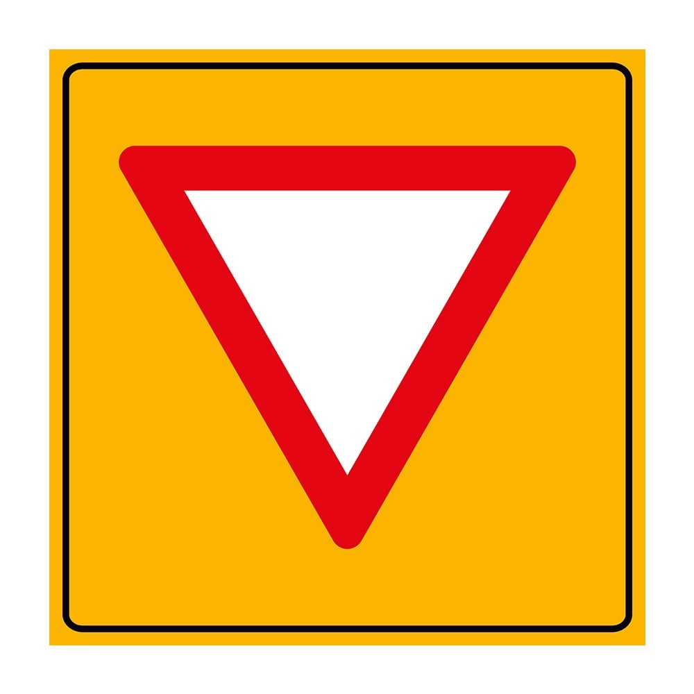 Yol Ver Levhası 90x90 cm TT-1