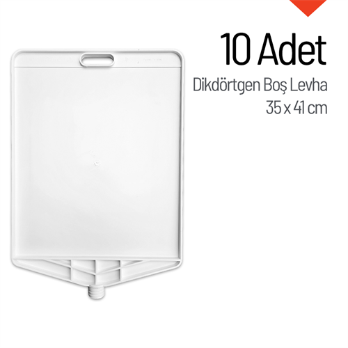 10 Adet Dikdörtgen Boş Levha 35 x 41 cm