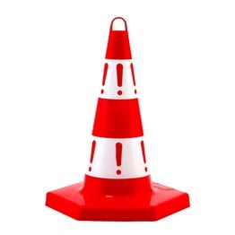 10 Adet Eko Trafik Konisi 50 cm - Ağırlıksız Trafik Dubası