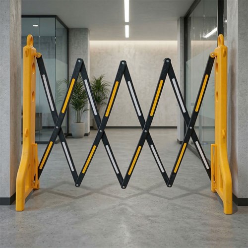 10lu Akordiyon Bariyer Seti Sarı 255 x 97 cm