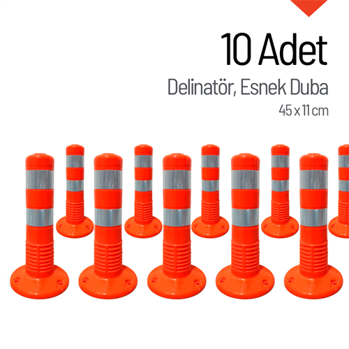 10lu Delinatör Seti 45 x 11 cm, Esnek Duba