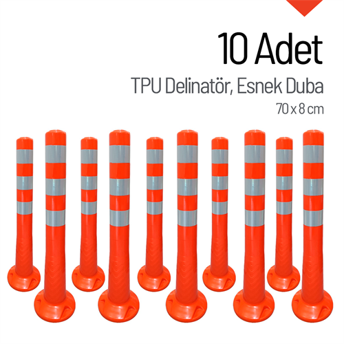 10lu Delinatör Seti 70x8 cm TPU, Esnek Duba