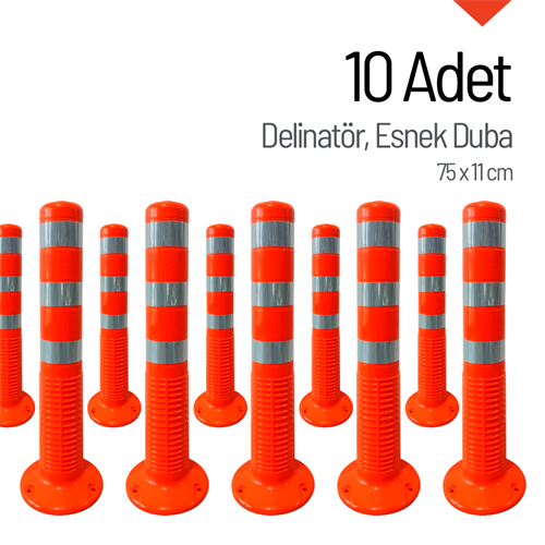 10lu Delinatör Seti 75 x 11 cm, Esnek Duba