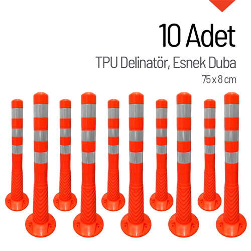 10lu Delinatör Seti 75x8 cm TPU, Esnek Duba