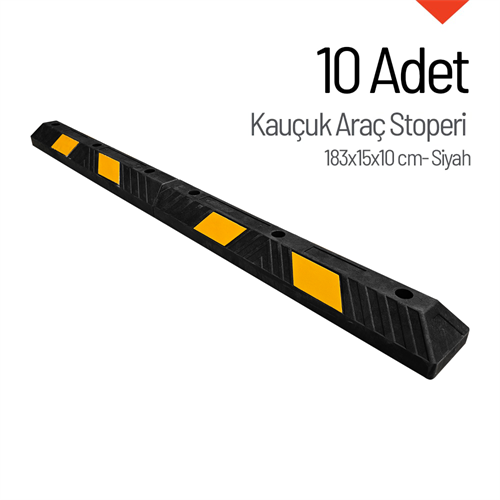 10lu Compound Araç Stoperi, Oto Park Stoperi 183x15x10 cm