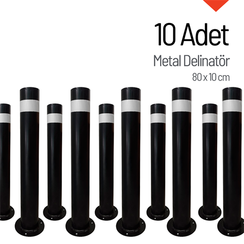 10lu Metal Delinatör Seti, Metal Duba 80 x 10 cm