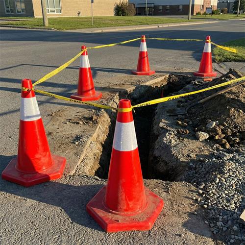 10lu PVC Trafik Konisi Seti 50 cm Tek Reflektifli Trafik Dubası