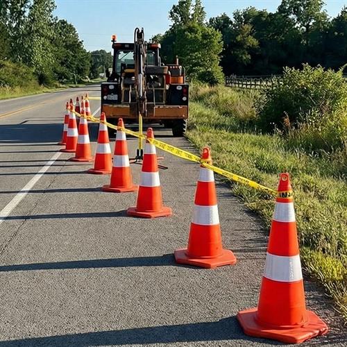 10lu PVC Trafik Konisi Seti 75 cm Trafik Dubası