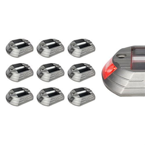 10`lu Set Güneş Enerjili Yol Butonu Kırmızı, Solar Çakar Buton