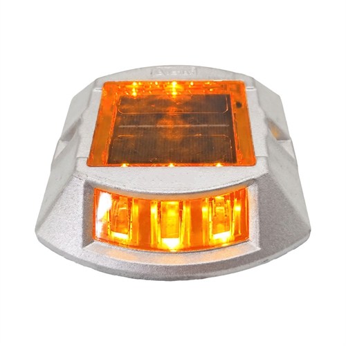 10lu Set Sarı Solar Yol Butonu 3+3 Ledli