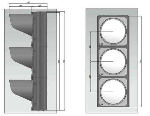 200 mm Power Ledli Oto Sinyal Verici, Trafik Lambası
