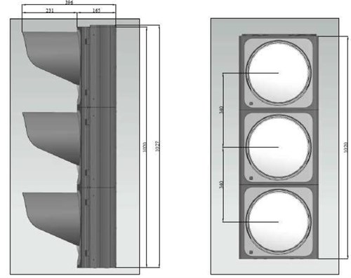 300 mm Power Ledli Oto Sinyal Verici, Trafik Lambası