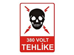 380 Volt Tehlike Levhası