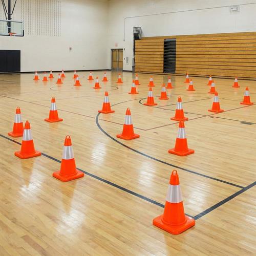 5 Adet PVC Trafik Konisi 32 cm Reflektifli Trafik Dubası Seti