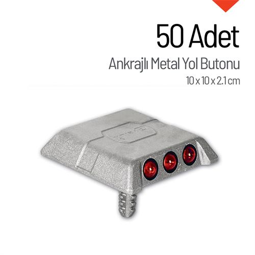 50li Ankrajlı Metal Yol Butonu Seti