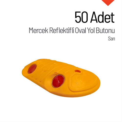 50li Mercek Reflektifli Oval Yol Butonu Seti