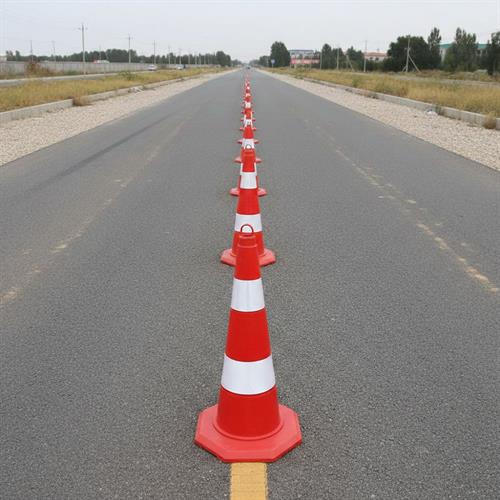 50li TPE Trafik Konisi Seti 70 cm Çift Reflektifli - Ağırlıksız Trafik Dubası