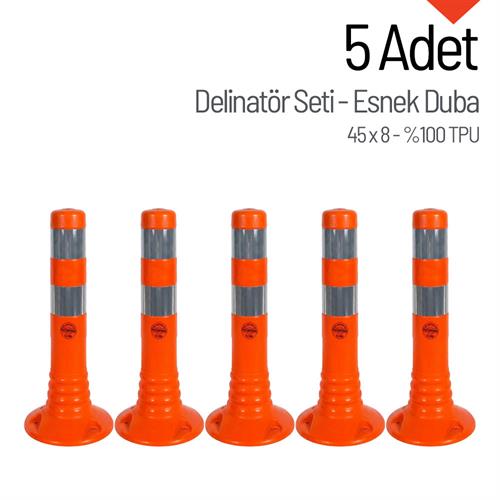 5`li Delinatör Set 45 x 8 cm %100 TPU, Esnek Duba