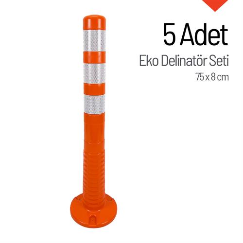 5`li Delinatör Set 75 x 8 cm EKO, Esnek Duba