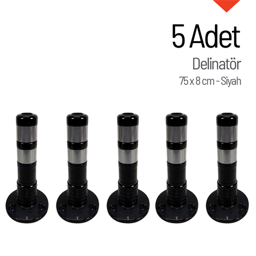5li Delinatör Seti 45 x 8 cm Siyah