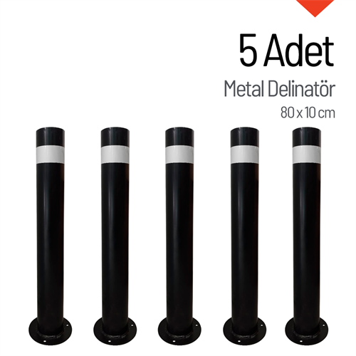 5li Metal Delinatör Seti, Metal Duba 80 x 10 cm