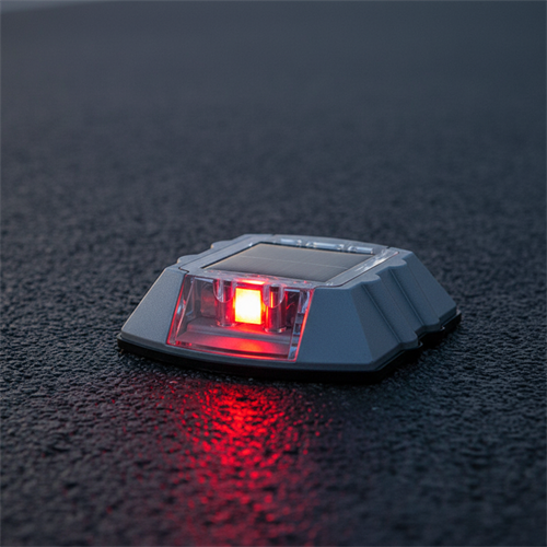 5li Set Kırmızı Solar Çakar Yol Butonu, Poliüretan Taban