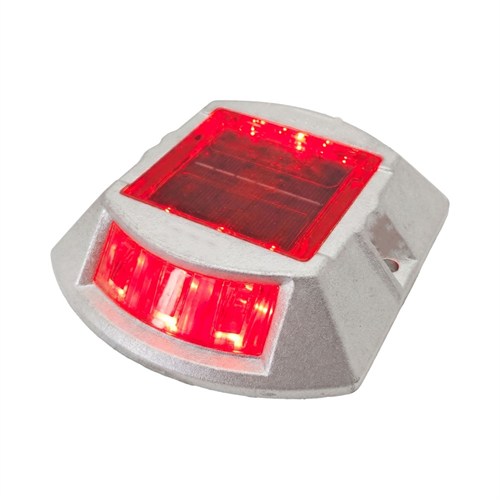 5li Set Kırmızı Solar Yol Butonu 3+3 Ledli