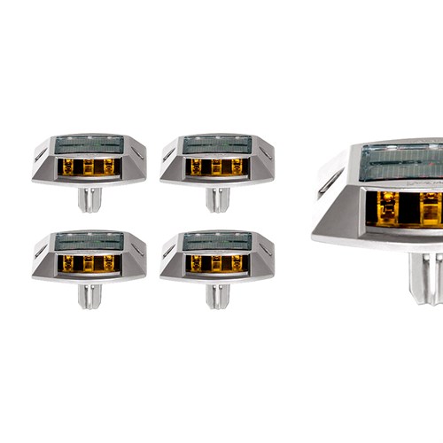 5li Set Sarı Güneş Enerjili Çakar Yol Butonu, Ankrajlı