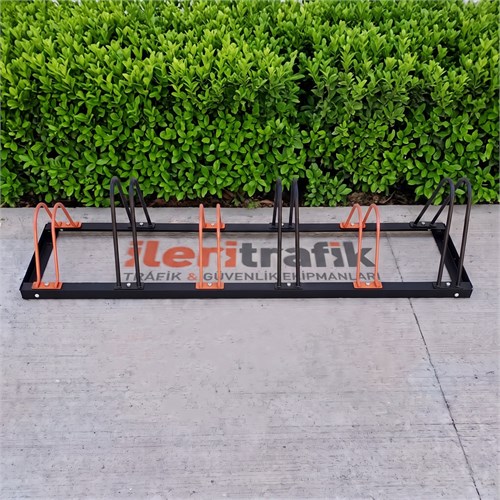 6lı JUNIOR Bisiklet Parkı, Park Yeri Eko Çift Yönlü 150 x 40 cm SİYAH - TURUNCU