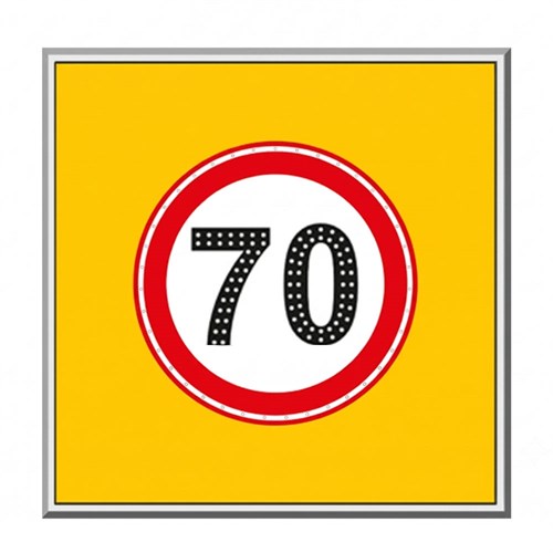 AC LEDli Azami Sınırı Levhası 70 km 100 x 100 cm