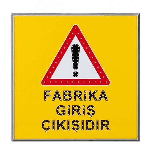 AC LEDli Fabrika Giriş Çıkışı Levhası 100 x 100 cm