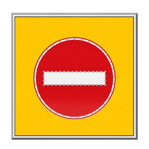 AC LEDli Girişi Olmayan Yol Levhası 100 x 100 cm