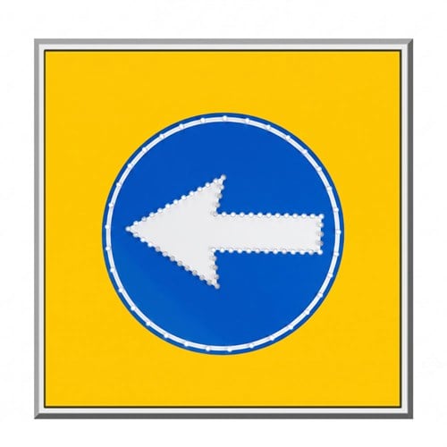 AC LEDli Sola Mecburi Yön Levhası 100 x 100 cm