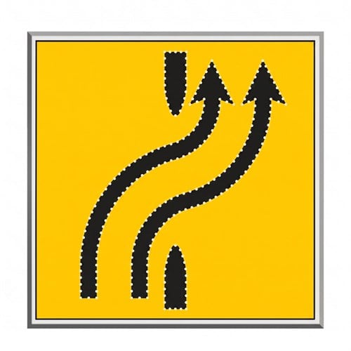 AC LEDli Soldan Sağa Çift Şerit Aktarım Levhası 100 x 100 cm