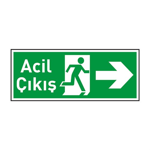 Acil Çıkış Levhası Sağ Ok FotolümenliAcil Çıkış Levhaları