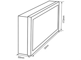 Emergency Exit Light 55 x 324 x 173 mm