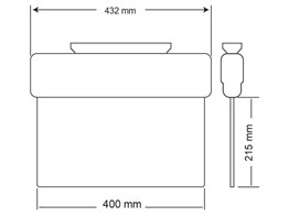 Emergency Exit Light 55 x 340 x 290 mm