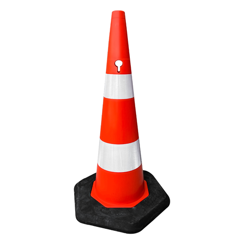 Ağırlıklı PVC Trafik Konisi 90 cm (Çift Reflektifli)