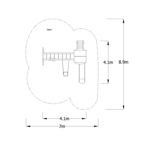 Ahşap Çocuk Oyun Parkı SG04, Üç Salıncaklı Model