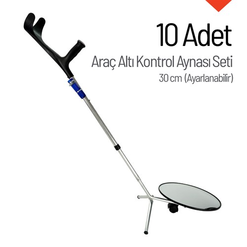 Araç Altı Arama Aynası 30 cm Ayarlanabilir Onlu Set