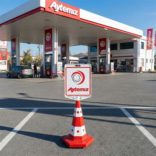 Aytemiz Logo Çift Taraf Baskı Trafik Koni Seti Trafik Dubası