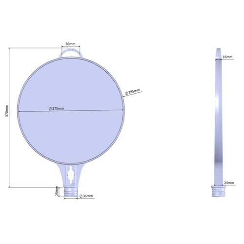 Azami Hız 50 km Yuvarlak Levha Çift Taraf Baskı Ø 28 cm