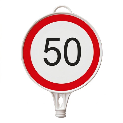 Azami Hız 50 km Yuvarlak Levha Çift Taraf Baskı Ø 28 cm