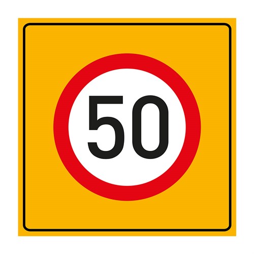 Azami Hız 50 Levhası 90x90 cm TT-29