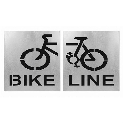 Bike Line Boyama Şablonu Galvaniz Sac Levha 100x200cm (İki Parça)