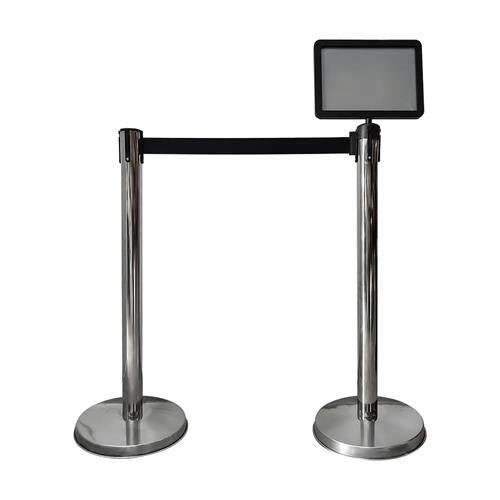 Yatay Bilgilendirme Panolu Yönlendirme Şerit Bariyer Seti - Paslanmaz