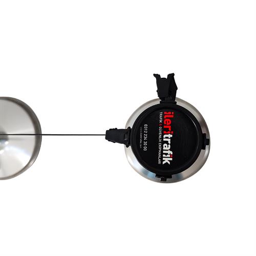 Yatay Bilgilendirme Panolu Yönlendirme Şerit Bariyer Seti - Paslanmaz