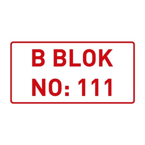 Bina İsim ve Numarataj Levhası 