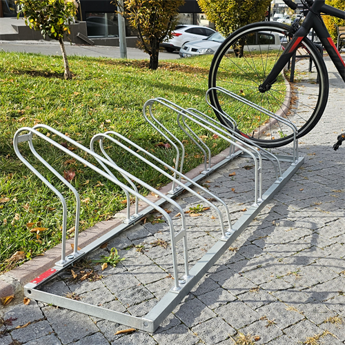 Bike Parking Rack Five-Slot Galvanized ECO, Parking Rail 40x175 cm