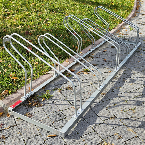 Bike Parking Rack Five-Slot Galvanized ECO, Parking Rail 40x175 cm